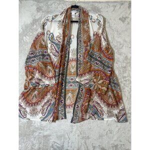 Women’s Soft Surroundings Sheer Cardigan paisley Multicolored Size Medium
